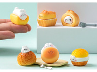 Joli jouet en pâte feuilletée en forme de lapin, crème-résine, fait main, décorations DIY, accessoires de blind-box, petits ornements