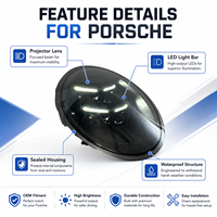 Ensemble de phares LED BK pour Porsche 911 2012-2019 992 Style Matrix Faisceau Plat Clignotant Séquentiel Plug and Play