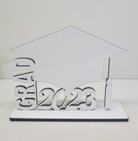 Marco de Fotos Sublimable en Blanco para Graduación 2026, Tablero de Fotos con Forma de Birrete de Graduación para Transferencia Térmica, Centro de Mesa para Graduación
