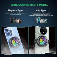 Refroidisseur de téléphone portable, dissipateur thermique, ventilateur de refroidissement pour jeux, étui de refroidissement magnétique pour iPhone/iPad, LED RGB, léger, ajustement universel
