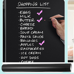 Autocollant <span class=keywords><strong>de</strong></span> tableau noir en CPP non magnétique FOSKA, adapté aux enfants, pour salles <span class=keywords><strong>de</strong></span> jeux, cuisines ou murs photo DIY, avec 5 couleurs <span class=keywords><strong>de</strong></span> <span class=keywords><strong>craie</strong></span> incluses - Product Image 4