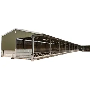 Free Design Steel Fabrication Farm House Prefab Steel Structure Dairy Cow Shed Farm Livestock House