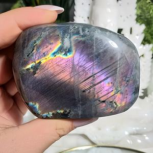 Labradorite violette à fort éclat en gros, sans traitement, pour la guérison spirituelle, cadeau, décoration de la maison, décoration de bureau - Product Image 6