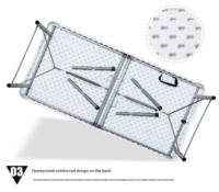 Table d'événement pliable légère et portable pour le support de scène, les activités de plein air, les salons professionnels et l'organisation d'équipements temporaires