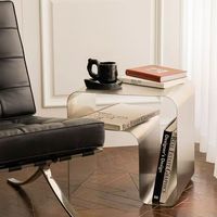 Table d'appoint moderne en acier inoxydable de style nordique, table basse minimaliste italienne, écologique, petite table basse, table console de luxe légère
