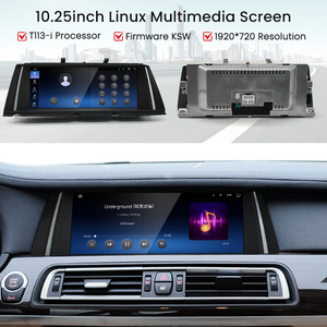 HFmidia 2026 ระบบลินุกซ์ใหม่ 10.25 นิ้ว หน้าจอบาง สำหรับ BMW ซีรีส์ 7 รุ่น F01 F02 F03 F04 เครื่องเล่นวิดีโอในรถยนต์แบบไร้สาย CarPlay - Product Image 4