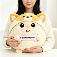 Coussin en peluche personnalisé en forme d'animal mignon, jouet en peluche doux, coussin décoratif, cadeau personnalisé pour enfants