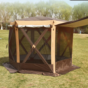 Stock de haute qualité Pop Up kaki 2m de <span class=keywords><strong>hauteur</strong></span> verre 300D <span class=keywords><strong>tente</strong></span> en tissu Oxford pour le camping et la randonnée grandes tentes - Product Image 2