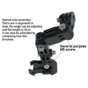 Accessoires pour casque avant et latéral, Support de Base de boucle en forme de J, en stock, pour GoPro Hero 5, 6, 7, 4, Xiaomi Yi, 4K, SJCAM - Product Image 4