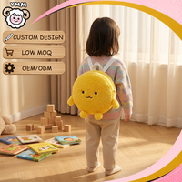 Sac à dos en peluche jaune personnalisé ODM/OEM, sac en peluche Sherpa, poupée en peluche, figurine en peluche douce OEM ODM pour enfants