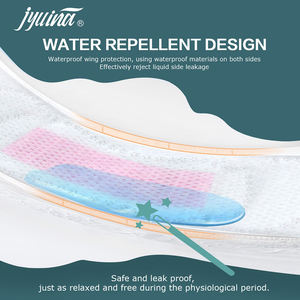 Servilleta sanitaria <span class=keywords><strong>menstrual</strong></span> de algodón orgánico de alta calidad, almohadillas femeninas transpirables con anión, comodidad óptima, forma alada, venta al por mayor - Product Image 5