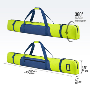 Borsa da Sci da Viaggio Completamente Imbottita Impermeabile Custodia per Snowboard con Tracolla per Tavola Lunga e Attrezzatura - Product Image 4