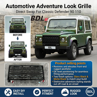 Grille de calandre noire brillante et noire mate pour Land Rover Defender 90 110 1990-2016, remplacement de la grille de pare-chocs avant tout-terrain