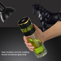 Aeofa – tasse thermos intelligente à double couche 500ml, affichage de la température à led, tasse à thé en verre intelligente
