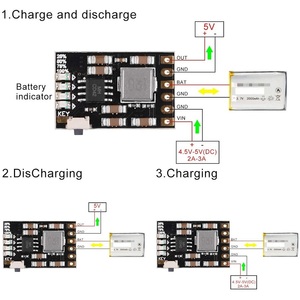 Módulo de Carga para Baterías de Litio 1A 18650 con Protección 2A 5V Descarga 10 Unidades - Product Image 5