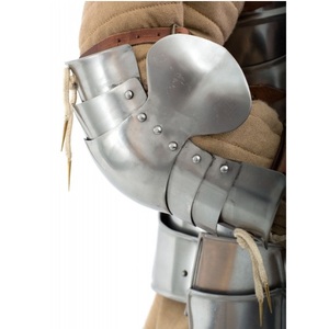 Par de Codos Flotantes de Acero Pulido Medieval para Armadura de Caballero, Decorativos, Usables, de Metal con Corte y Grabado, Estilo Náutico Antiguo - Product Image 4