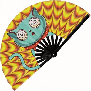 High 13Inch <b>Large</b> Custom Rave Hand <b>Fans</b> for Parties Quality Bamboo Craft Gift - Product Image 6
