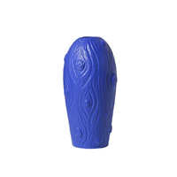 Pot de fleurs contemporain en céramique pour plantes succulentes d'intérieur, forme elliptique, finition émaillée, trou de drainage