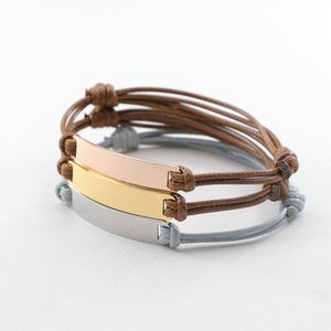 Custom Adjustable Diy <b>Bracelets</b> Wrist Stainless Steel Bar Nylon <b>Rope</b> for Braided <b>Bracelet</b> 2Mm-4Mm Charms - Product Image 2