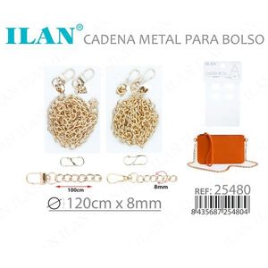 Catena in metallo ILAN per borsa 120 cm x 8 mm colore oro, accessorio per tracolla - Product Image 3