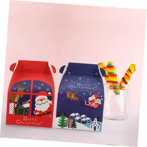 Scatola di caramelle per feste natalizie scatole regalo di carta per caramelle scatola regalo di carta per anziani marmellata per feste contenitori di carta regalo