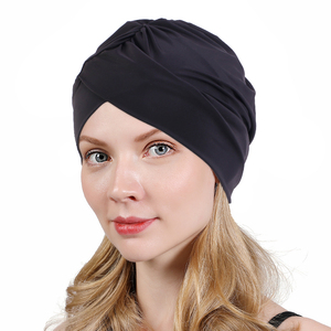 Offre Spéciale cheveux longs couleur unie noir adulte <span class=keywords><strong>Turban</strong></span> bandeau torsion doux <span class=keywords><strong>bonnet</strong></span> <span class=keywords><strong>de</strong></span> <span class=keywords><strong>bain</strong></span> pour les femmes - Product Image 3