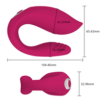 Unsichtbarer Tragbarer U-förmiger G-Punkt Paar-Vibrator 10 Frequenzen Klitoris-Stimulation Sexspielzeug