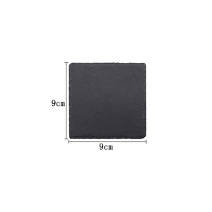 Black Slate Stone Eco-Friendly Modern Square <b>Drink</b> <b>Coasters</b> Bulk Laser Engraving Mats and Pads for Home Bar Kitchen - Product Image 3