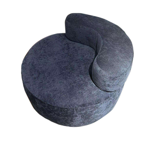 Sofá moderno de tela relleno de esponja para varias personas, sofá curvo combinable utilizado en salones, áreas de recepción, salones de belleza - Product Image 4