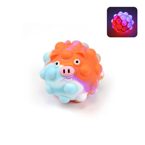 Hayvan domuz şekli açılır 3D silikon duyusal stres Fidgets topu oyuncak karanlıkta parlıyor hediye kutusu ile - Product Image 1
