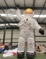 Spaceman gonflable personnalisé en PVC de 3m, 4m, 5m avec lumières LED, résistant aux intempéries, décoration publicitaire pour événements