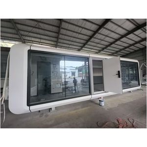 Hôtel modulaire moderne de luxe Pod <span class=keywords><strong>Prix</strong></span> direct d'usine Installation facile Structure en acier préfabriquée <span class=keywords><strong>Maison</strong></span> Capsule spatiale en verre - Product Image 2