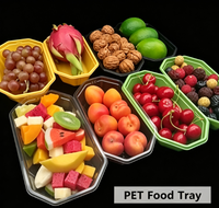 Barquette en plastique PET jetable personnalisée pour aliments frais, fruits, légumes et viandes congelés, de qualité alimentaire, pour supermarchés