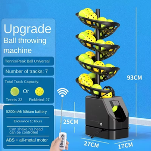 Lanciatore di Palline Professionale Portatile in ABS, Attrezzatura per Allenamento <span class=keywords><strong>Tennis</strong></span> e Pickleball con Telecomando, 27/33 Palline - Product Image 3