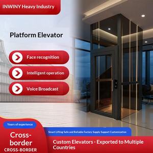 Plateforme d'ascenseur domestique personnalisée, échelle, petit ascenseur pour villa, intérieur et extérieur, ascenseur hydraulique à traction - Product Image 1