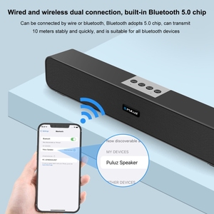 Dropshipping Thiết Bị Âm Thanh Hộp Âm Thanh Không Dây PULUZ Thanh Âm Thanh Vòm Có Dây Cho Loa <span class=keywords><strong>Soundbar</strong></span> Bộ Khuếch Đại Di Động - Product Image 6