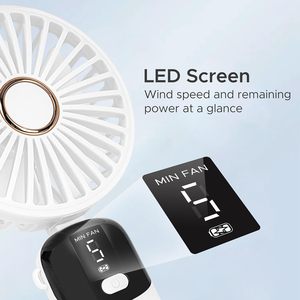 2024 Hot Sale 5 Speed Foldable Portable <b>USB</b> Rechargeable Outdoor Hotel Household Use Handheld Cooling <b>Mini</b> <b>Fan</b> Custom - Product Image 2