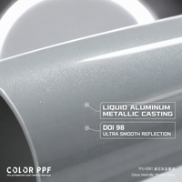 Film de protection de peinture automobile (PPF) en TPU gris métallisé brillant, anti-jaunissement, auto-réparateur