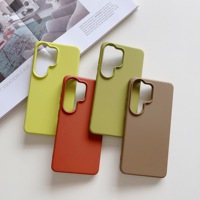 Coque de téléphone en silicone liquide antichoc originale pour Samsung S26 Ultra S25 Edge S24 FE Plus A57 A37 A17 A56 A36, couleur unie