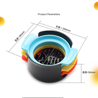 Gadgets de cuisine colorés, outil à œufs pas cher, multifonctionnel, tranche-œufs 3 en 1