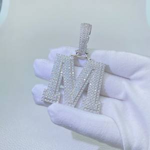 Collier avec pendentif en diamant personnalisé 2026, <span class=keywords><strong>testeur</strong></span> de diamant, bijoux pour homme en argent 925, hip hop, V V S, moissanite - Product Image 5