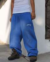 Pantalon de survêtement ample en molleton de coton épais délavé au soleil pour homme, grande taille, style sportswear