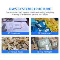 Gestión de inventario de software de almacén Máquina de sistema Dws de escaneo de peso de dimensión automática
