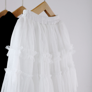 <span class=keywords><strong>Gonna</strong></span> Tutu a Strati per Bambine, <span class=keywords><strong>Gonna</strong></span> Plissettata in <span class=keywords><strong>Tulle</strong></span> con Fodera in Cotone, Gonne Tutu Nere e Bianche per Bambine e Ragazze - Product Image 5