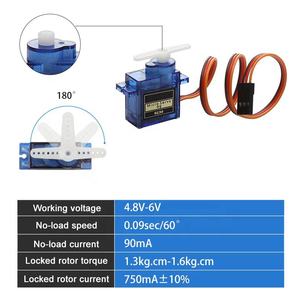 SG90 Plastic Gear 9g Micro Brush Servo Motor 180/360° <b>Controllable</b> angle 1.4KG Torque - Product Image 5