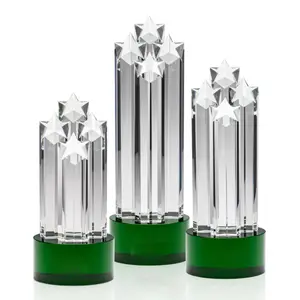 Eccellente premio stella trofeo inciso gratuito-premio in cristallo per la laurea