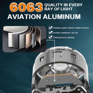 AKE S303 Instalación sin pérdidas Biled Proyector 3 pulgadas 9-16V 6000K Haz bajo 50W Haz alto + Haz láser 95W Bi Led Lente del proyector - Product Image 5