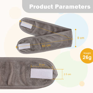 Vente en gros d'usine OEM, bandeaux de soin de la peau et de maquillage personnalisés, de haute qualité, en microfibre longue, bandeaux de spa, de yoga, doux, tendance, extensibles - Product Image 2