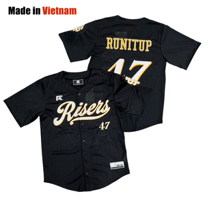 Maillots de baseball streetwear en gros, uniformes personnalisés avec logo brodé, maille respirante, coupe oversize, pour clubs sportifs - Product Image 1