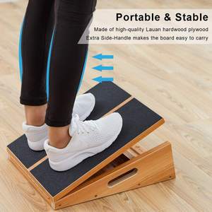 Planche inclinée en bambou réglable, surface antidérapante pour exercices de fitness en intérieur, équipement de gym - Product Image 4